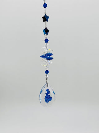 Handmade Royal Blue Rose Suncatcher|76344