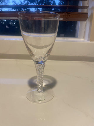Vtg.Stuart Ariel Fine Crystal Water Glass, Airtwist Steamglass-RSV