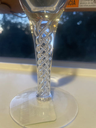 Vtg.Stuart Ariel Fine Crystal Water Glass, Airtwist Steamglass-RSV