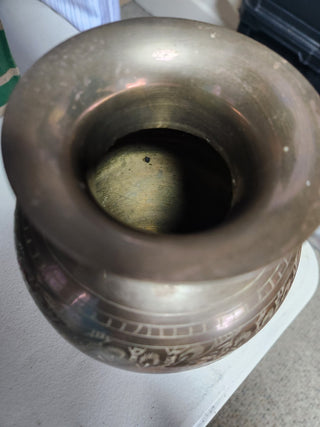 Vtg Etched Brass Vase  MTS|78250