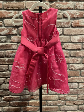 Rare Editions Pink Soutache Party Dress Sz 12/18M 02000625 RSV|90264