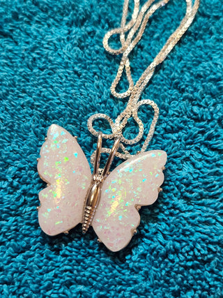 Opal butterfly necklace rc d