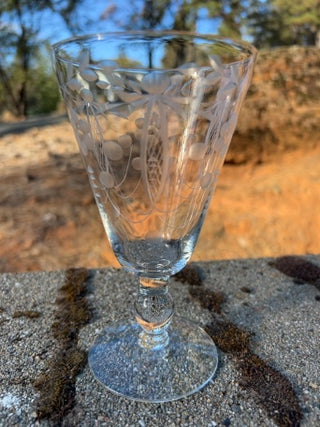 BB ONE Vintage Crystal Water Goblet 6 3/8”
