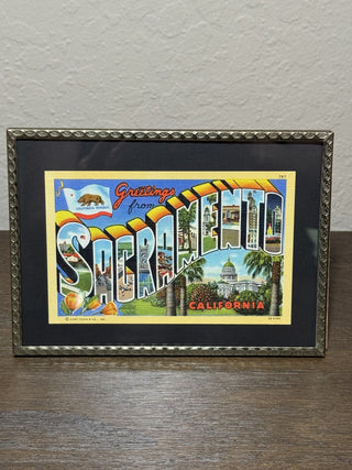 Framed Vintage Sacramento Postcard MTS|81202
