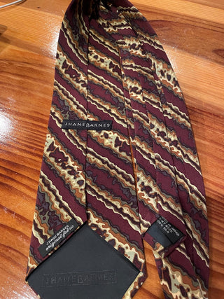 Jhane Barnes Maroon 100% Silk Tie -MTS|113757