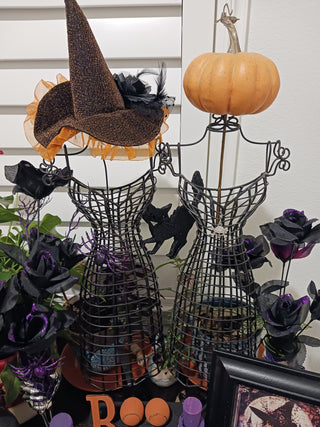 Mannequin Jewelry Stand w/ Halloween Decor
