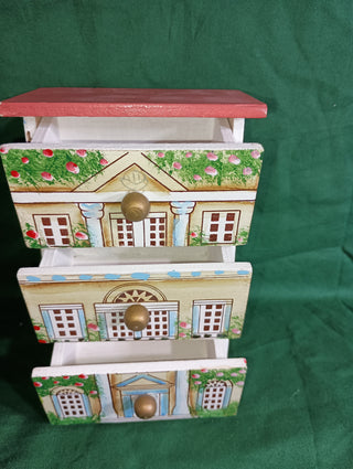 Miniature house trinket box