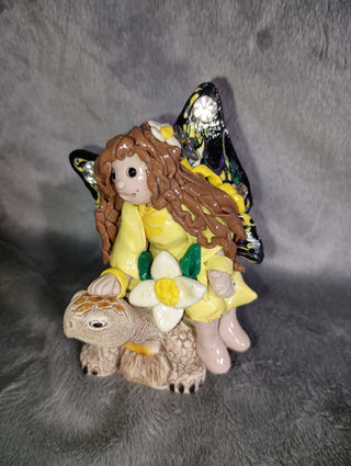 Slow summer ride fae with her turtle