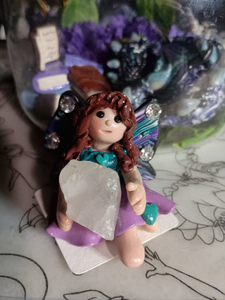 Teal & purple crystal fairy