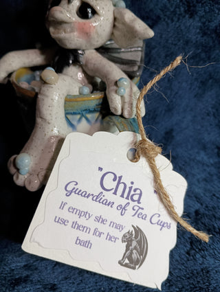 "Chai" teacup gargoyle