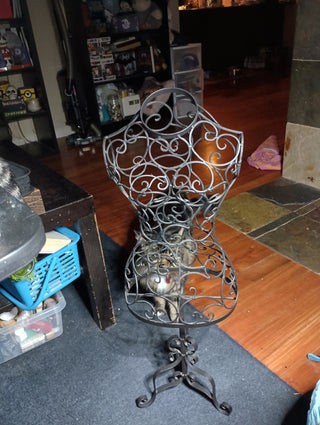 Vintage iron dress stand