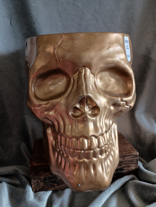 Extra large golden skull bowl
