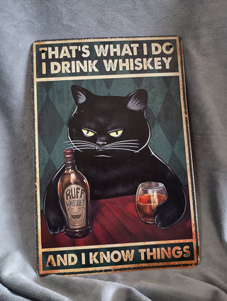 Metal Black Cat 🐈‍⬛ Sign