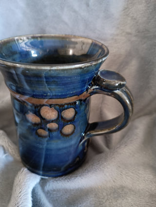 Handcrafted ceramic mug w/ thumb rest
