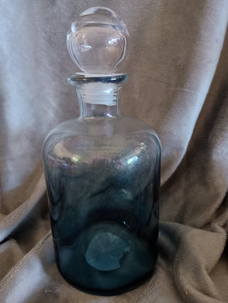 Ombre blue glass container