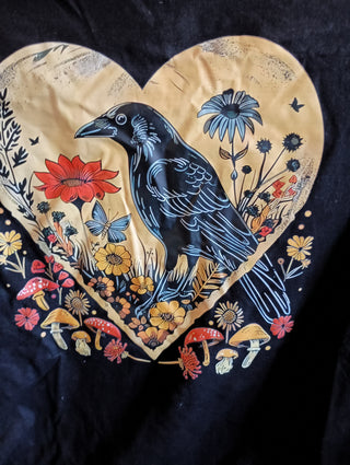 New! Gothic Raven Red Rose 🌹 xl T-shirt