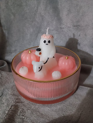 Pink season ghost candle *retired