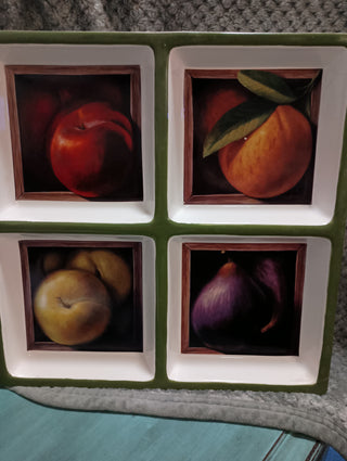 CIC "Fruit Gallery" 4 section plater