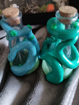 Set of 2 glow in the dark tentacles bottles
