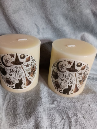 2 sided Vanilla scented Halloween candles (set of 2)