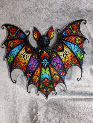 Hanging colorful Bat sign