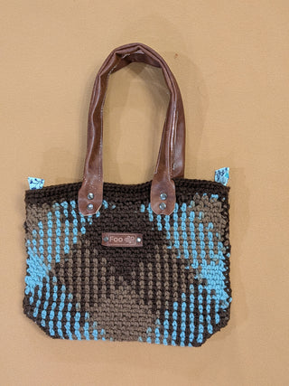 Crochet purse plaid pattern
