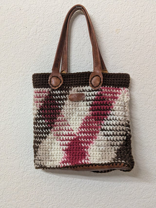 Crochet purse plaid pattern