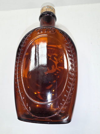Bicentennial Amber Log Cabin Syrup Bottle