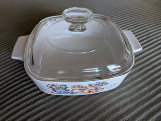 Rare CorningWare "Garden Cat" A-1-B -(1 Liter) casserole dish with Lid