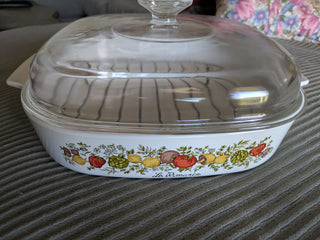 Vintage Corning Ware "La Romarin" A-22-B with Lid and Rack
