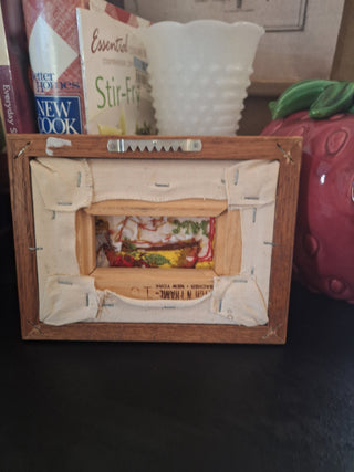 1970's 3D Crewel Popcorn and Apple Kitchen Wall Art