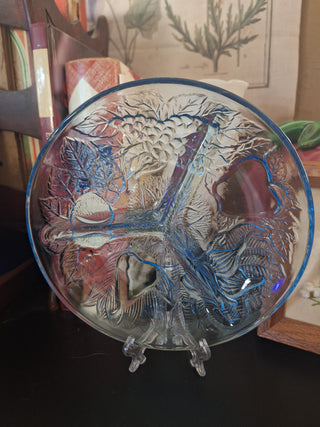 Vintage KIG Embossed Fruit divided dish