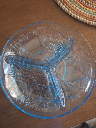 Vintage KIG Embossed Fruit divided dish
