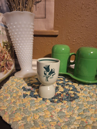 Vtg Pedestal Double Egg Cup