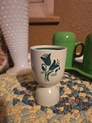 Vtg Pedestal Double Egg Cup