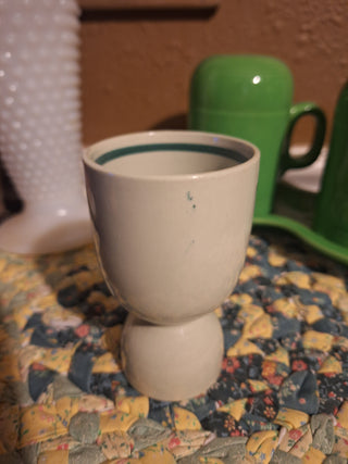 Vtg Pedestal Double Egg Cup