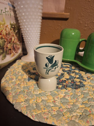 Vtg Pedestal Double Egg Cup