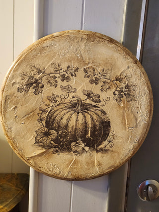 Fall pumpkin plaque