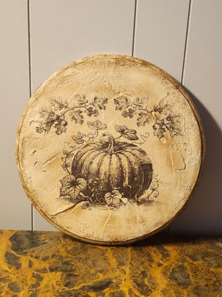 Fall pumpkin plaque
