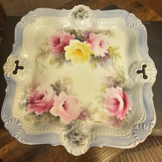 Vintage Square Victorian Plate
