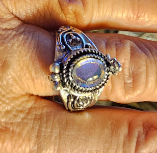 Moonstone Poison Ring Size 8