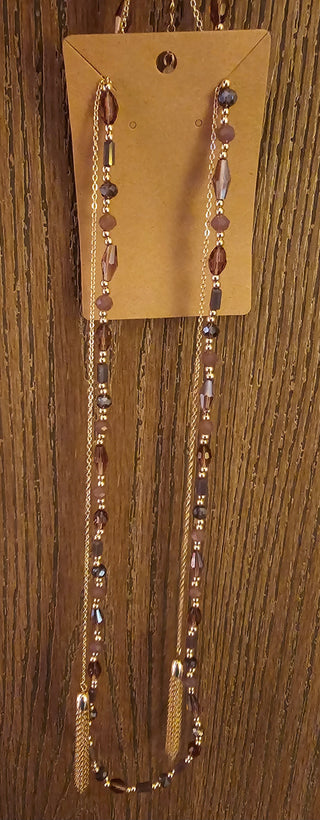 Purple Twilight Tassel Necklace