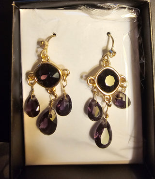 Majestic Plum Drop Earring