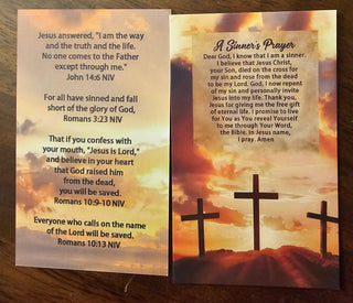 A Sinner Prayer card