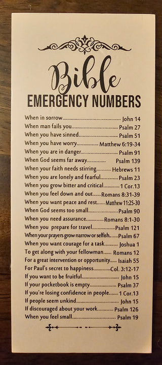 Bible Emergency Card