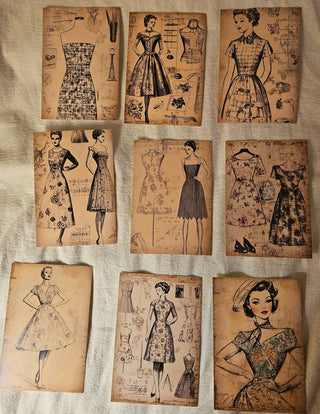 Vintage Women's Sewing Cards