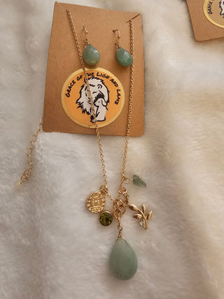 Charm Gen Stone Necklace