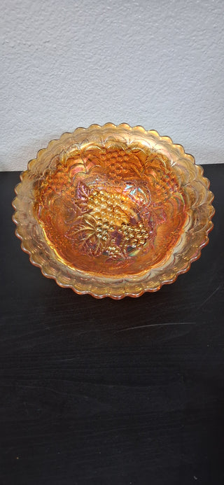 Marigold Carnival Glass Bowl (P)