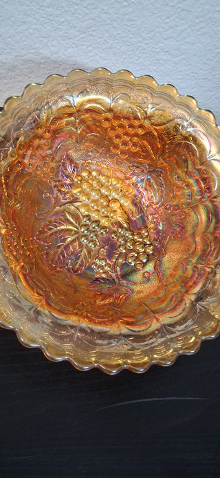 Marigold Carnival Glass Bowl (P)