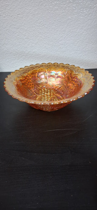 Marigold Carnival Glass Bowl (P)